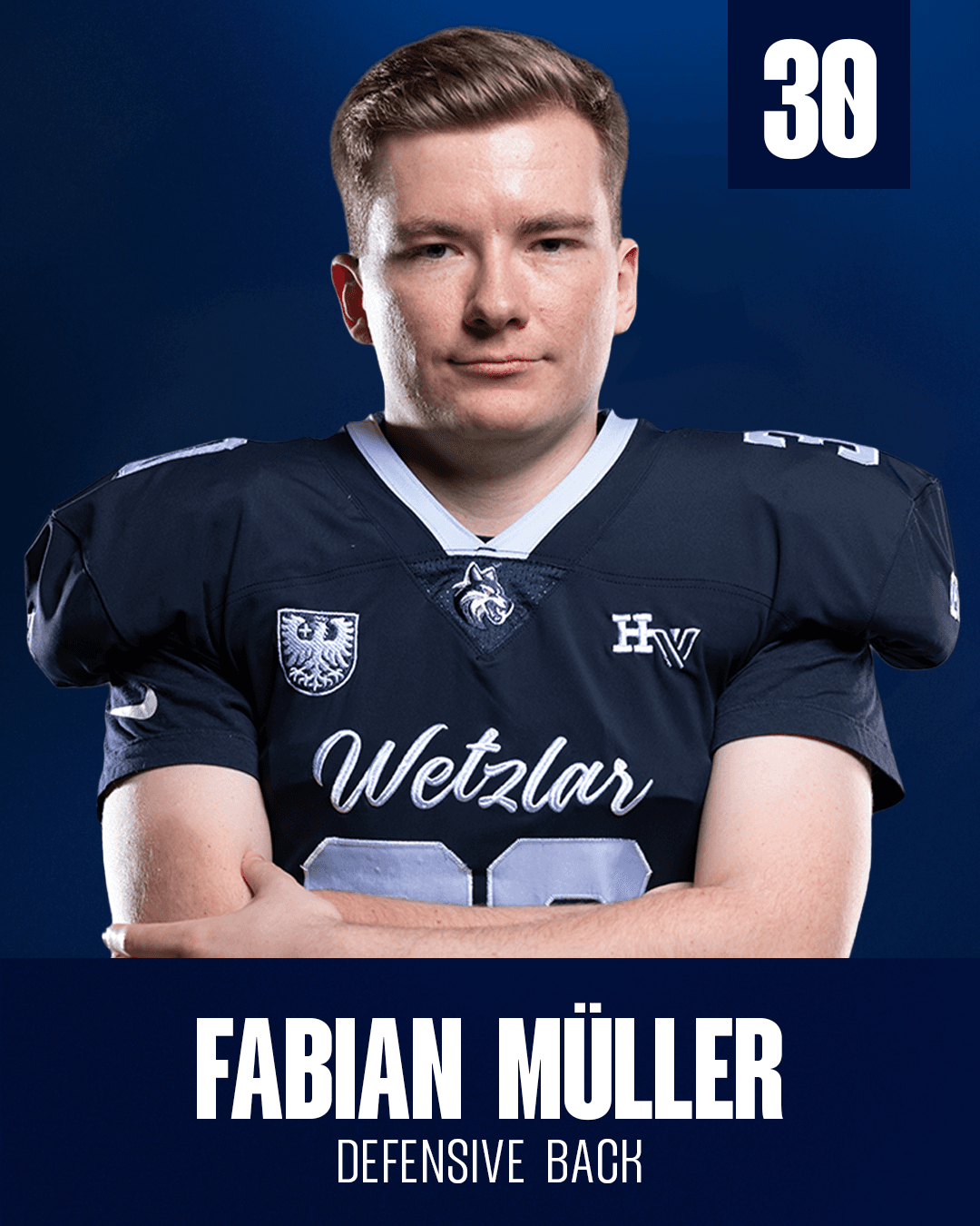 Spieler mit Trikotnummer 30, Position DB