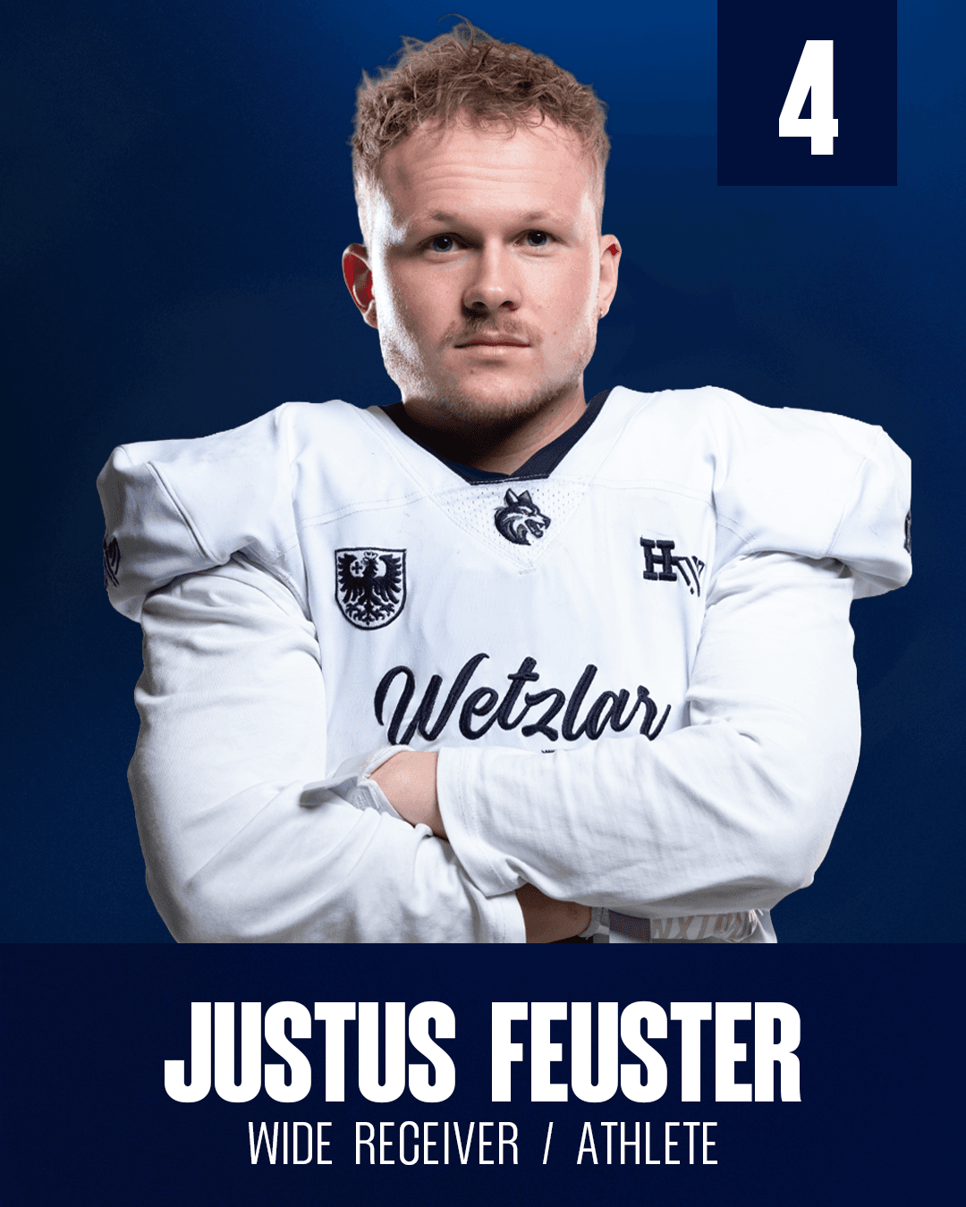 Spieler mit Trikotnummer 4, Position WR