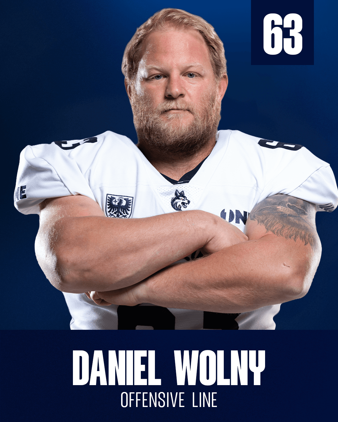 Spieler mit Trikotnummer 63, Position OL