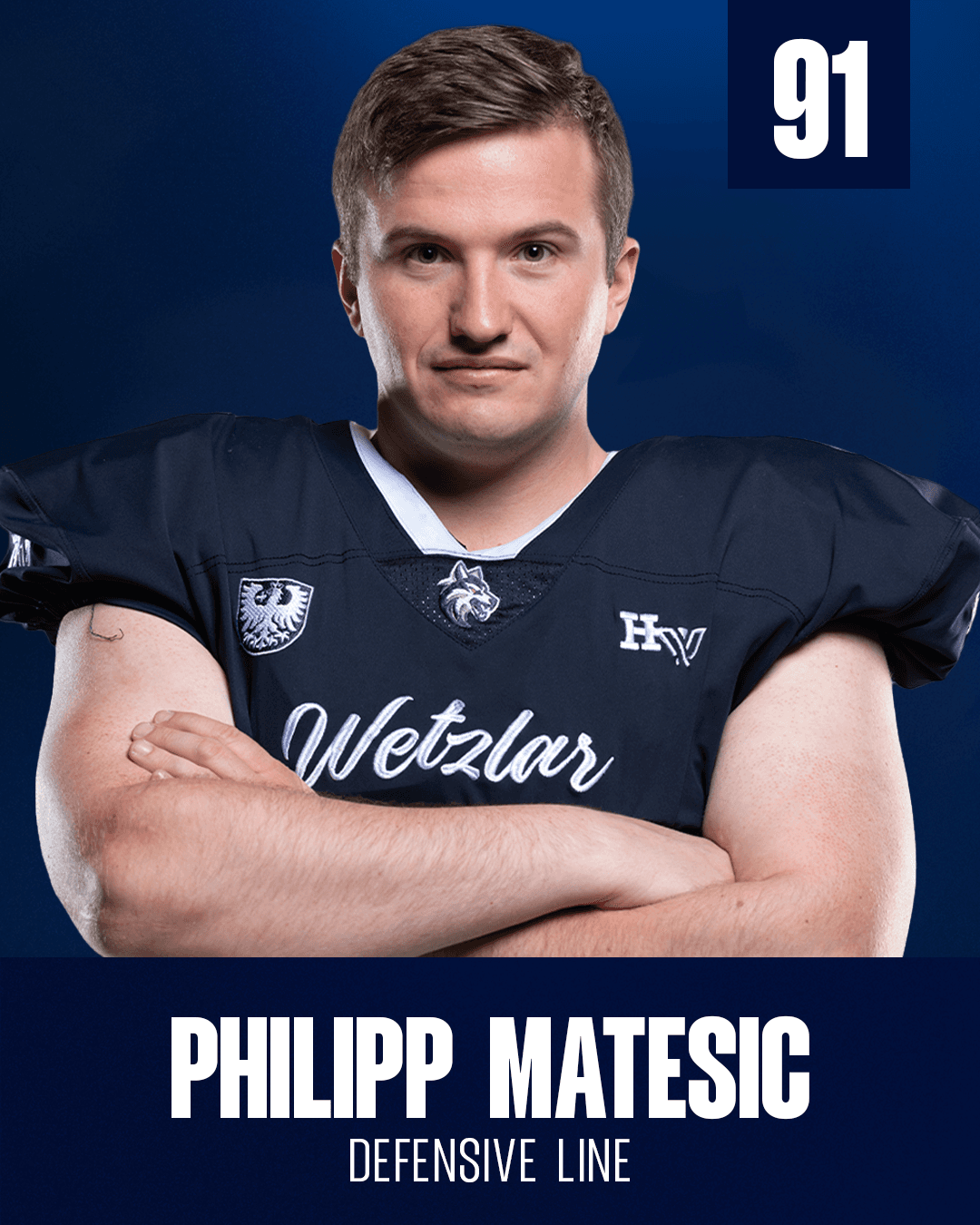 Spieler mit Trikotnummer 91, Position DL