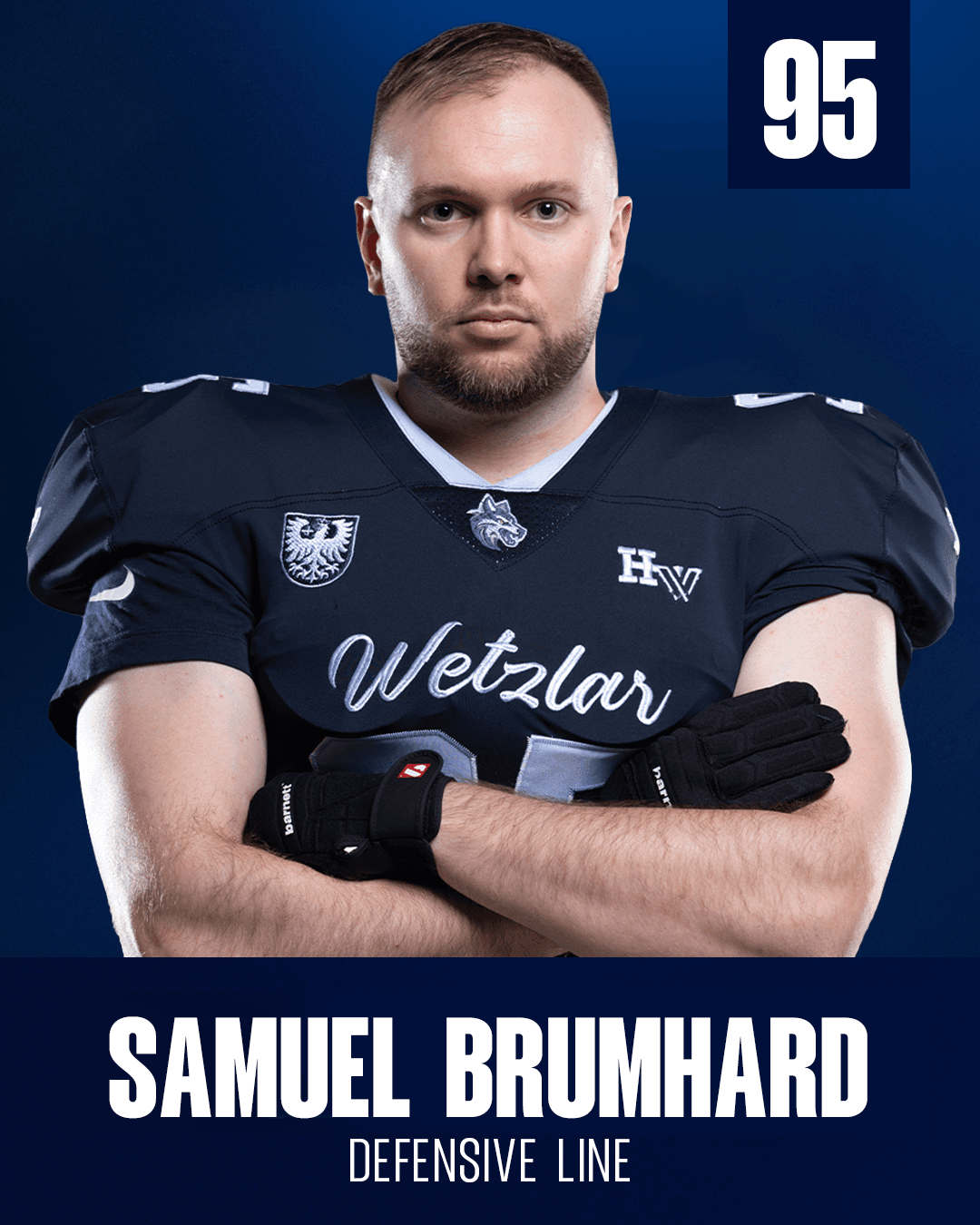Spieler mit Trikotnummer 95, Position DL